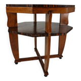 Amsterdam School coffee table – oak with veneer inlay, circa 1920