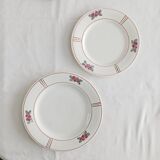 Set of 2 Salins flat plates, water lily