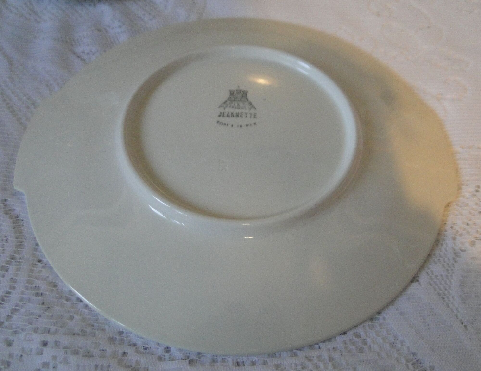 Dessert service Gien model jeannette painted a.la hand 1 dish 12 plates