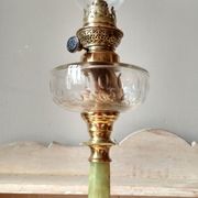 Ancient oil lamp in green onyx