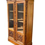 Renaissance Style Walnut Bookcase or Display Cabinet