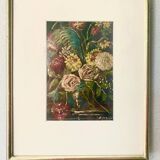 Still life oil under glass