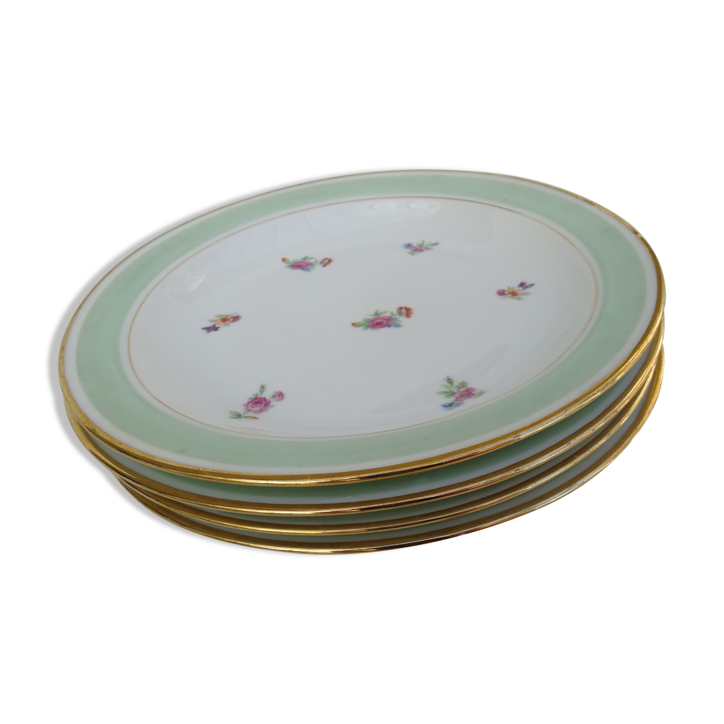 Lot de 4 assiettes creuses en porcelaine Berry