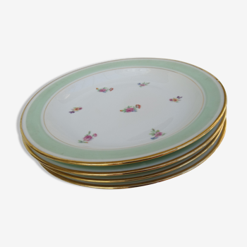 Set of 4 hollow plates in Berry porcelain