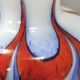 Red, White and Blue Murano Glass Vase by Carlo Moretti, Italy