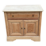 Louis Philippe sideboard with two doors and one drawer, renovated in solid cherry wood