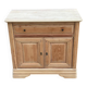 Louis Philippe sideboard with two doors and one drawer, renovated in solid cherry wood