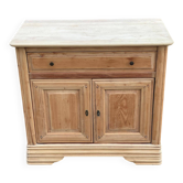 Louis Philippe sideboard with two doors and one drawer, renovated in solid cherry wood