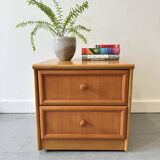 Vintage Bedside Table with Drawers