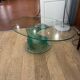 Table basse en verre, France, circa 1980