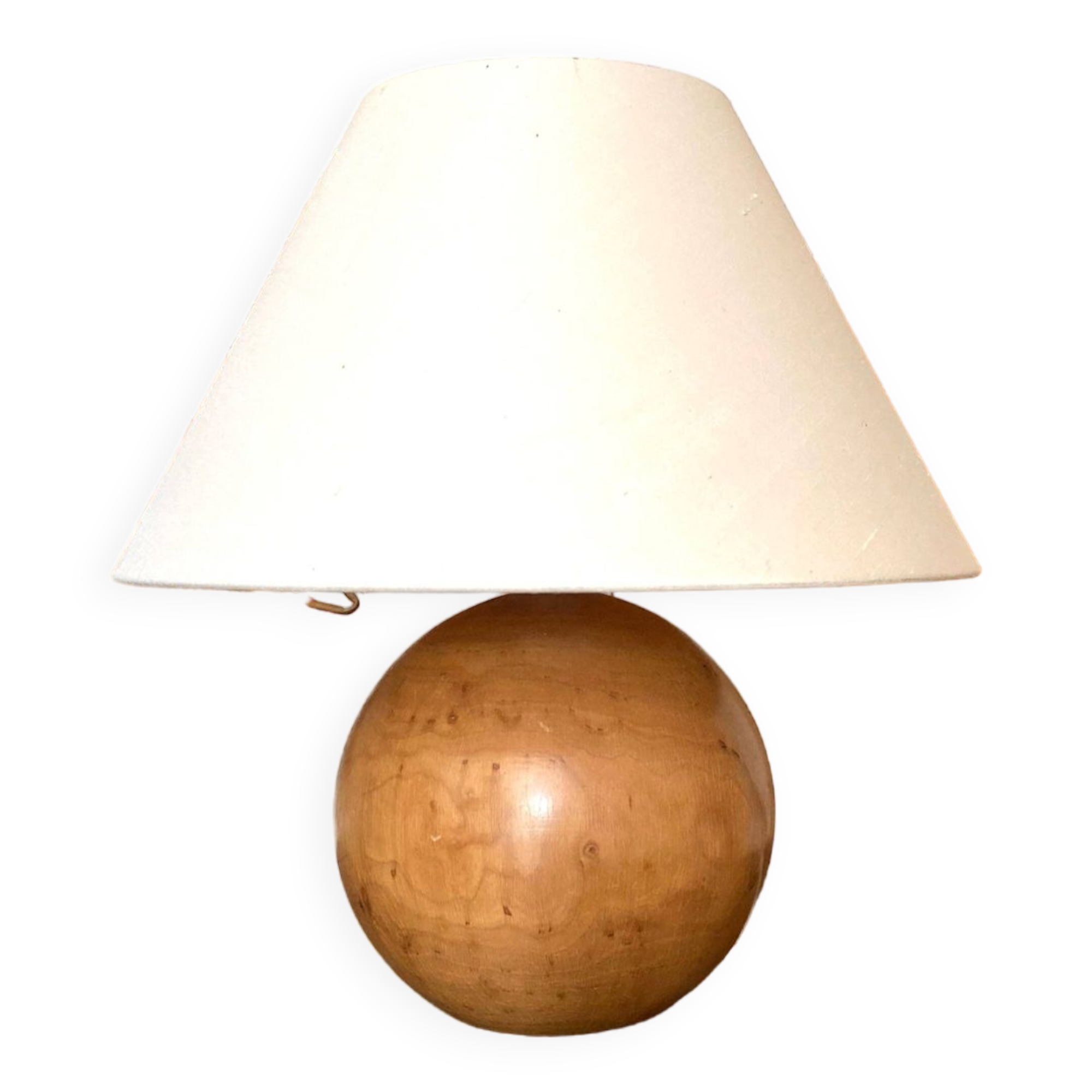 Lampe boule en bois