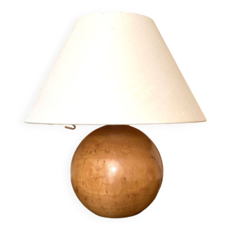 Lampe boule en bois