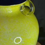 Murano Glass - Moretti Workshop - Large designer glass vase with inclusions