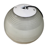 Holophane glass pendant lamp