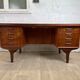 Scandinavian double-sided teak desk, 60s