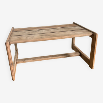 Raw wood coffee table