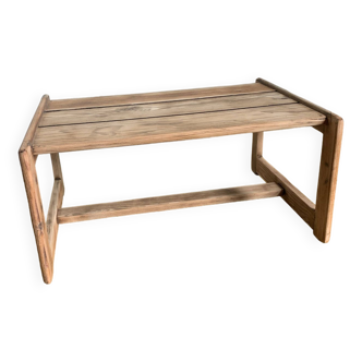 Raw wood coffee table