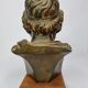 Bust of Homer in patinated plaster on wooden base, 21 cm
