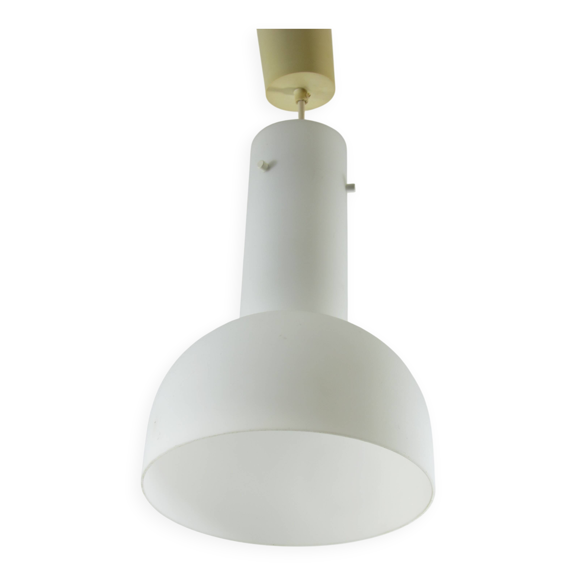 Large opaline glass pendant lamp, Limburg Lighting, 1970s
