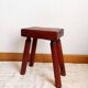 Vintage wooden brutalist farm stool