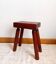 Tabouret de ferme brutaliste en bois vintage