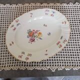 Lot deux plats ovales porcelaine vintage Bohème
