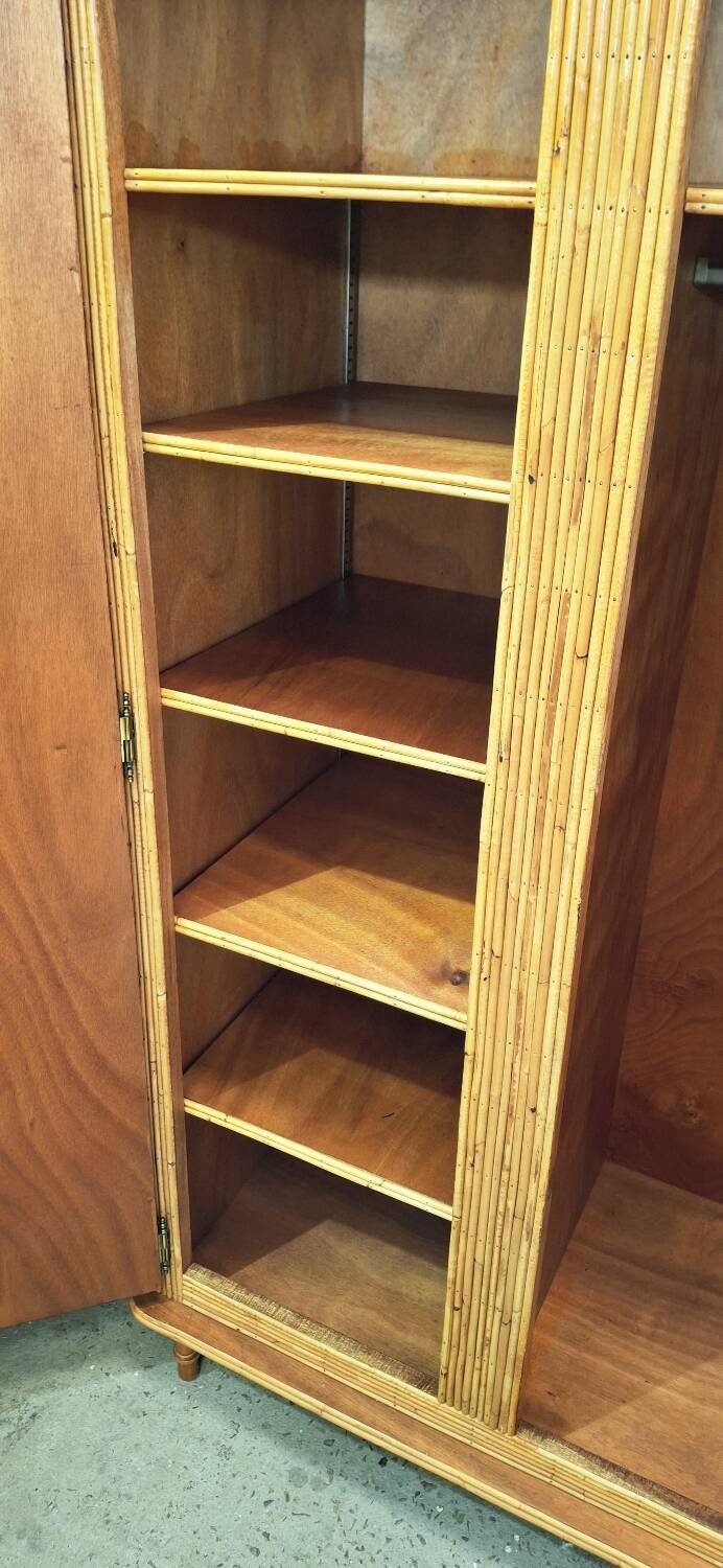 Rattan wardrobe