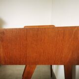 Oak veneer console dressing table
