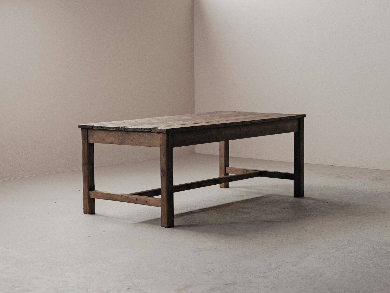 Farm table in solid pine, around 1900