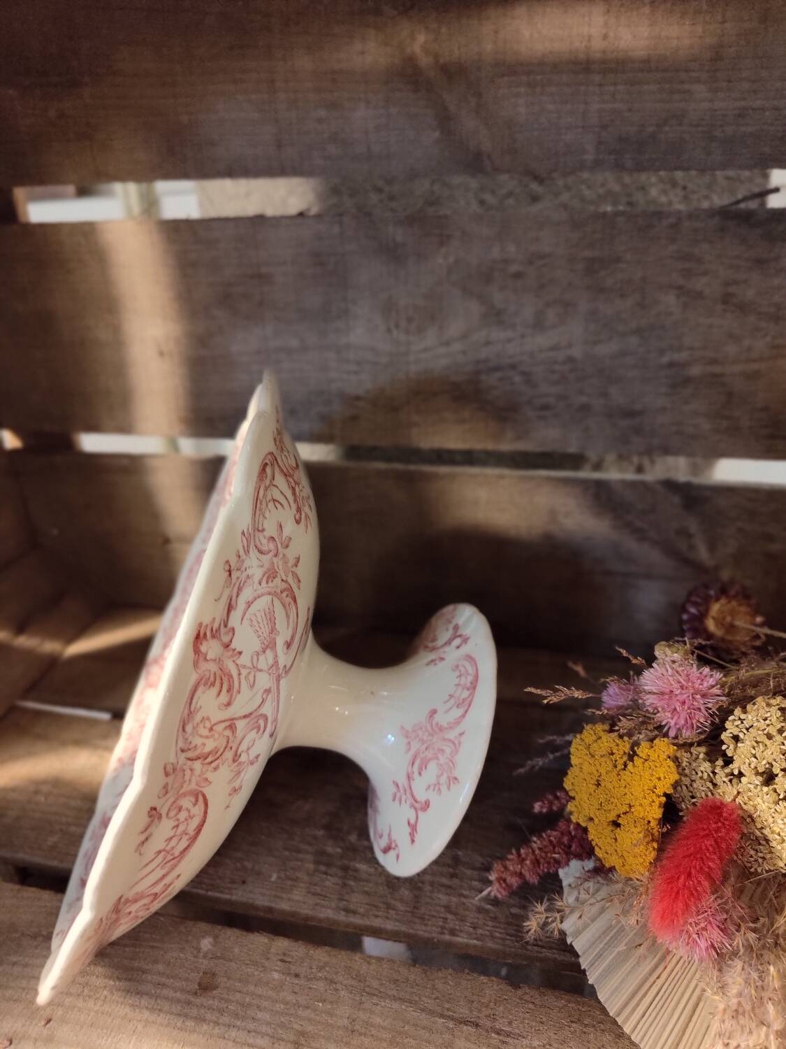 Iron earth compote bowl