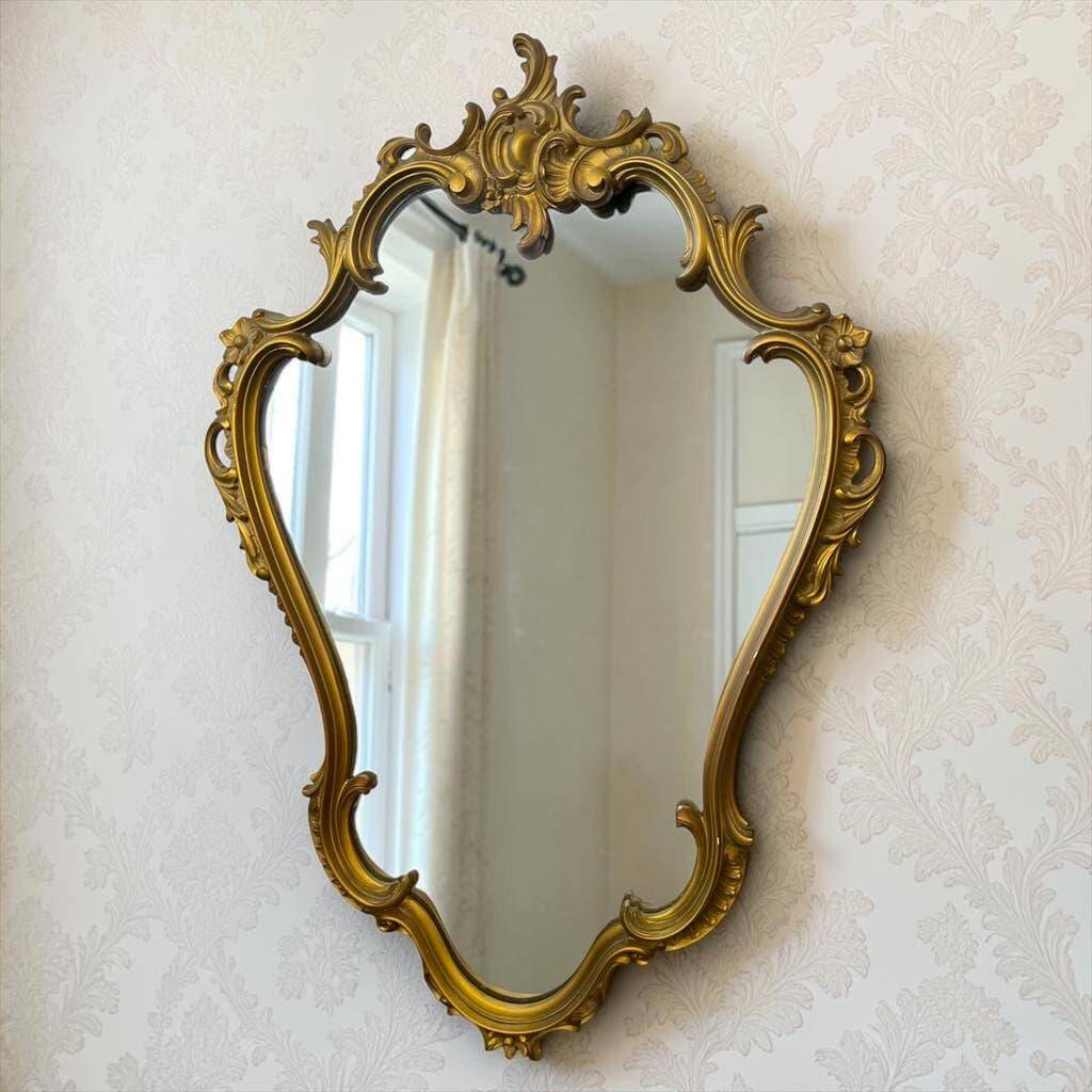 Miroir baroque doré vintage / miroir mural