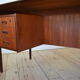 Mid-Century Danish Executive Teak Floating Desk, 1960s.