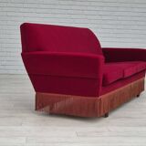 1970s, Danish 3 seater sofa by Ryesberg Møbler, original condition, velour fabric.