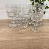 Set of 6 Luminarc Quadrille white wine glasses