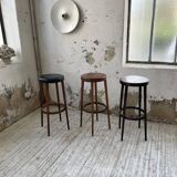 Set of three high bistro stools