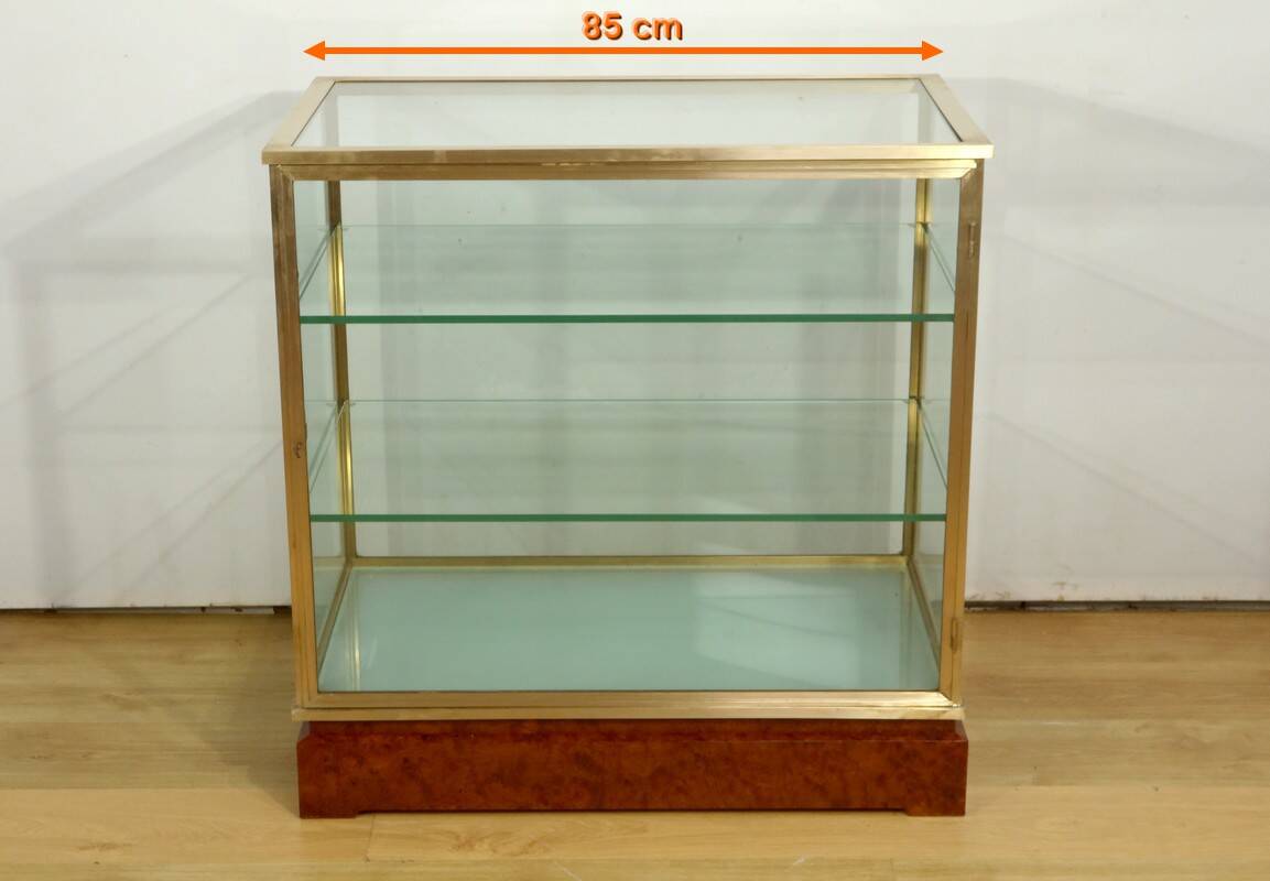 Display Cabinet in Brass and Elm – 1950