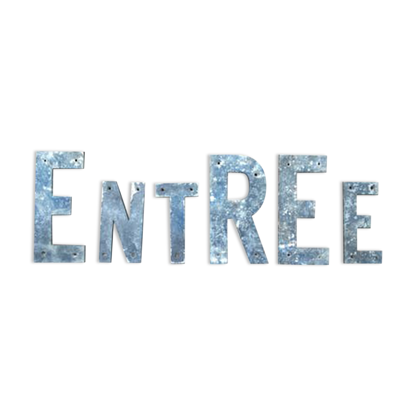 Entry into letters metal vintage