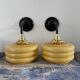 Paire d’appliques art deco électrifiées à neuf