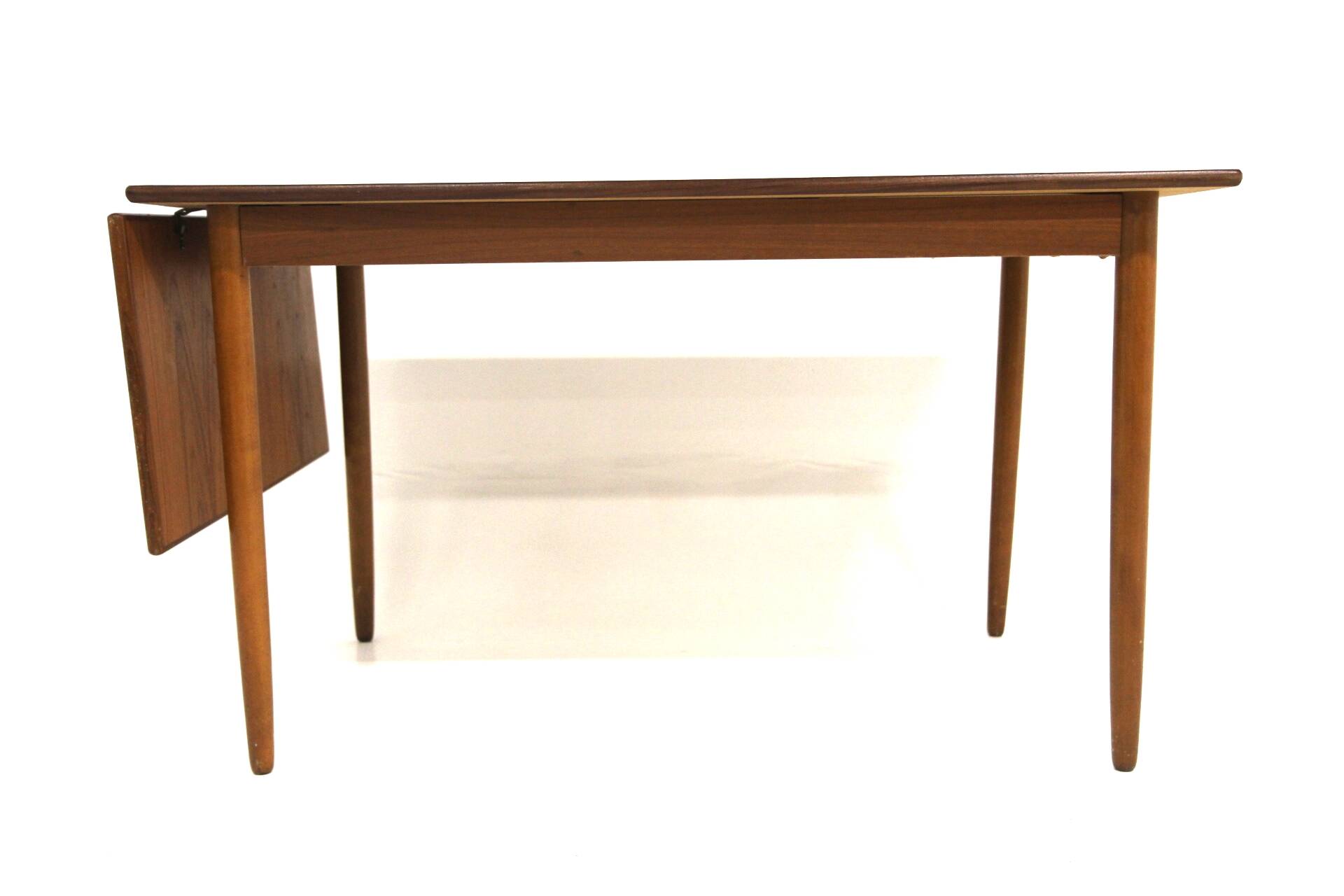 Teak leaf dining room table, Sweden, 1950s