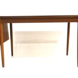 Table de salle à manger à battant en teck, Suède, 1950
