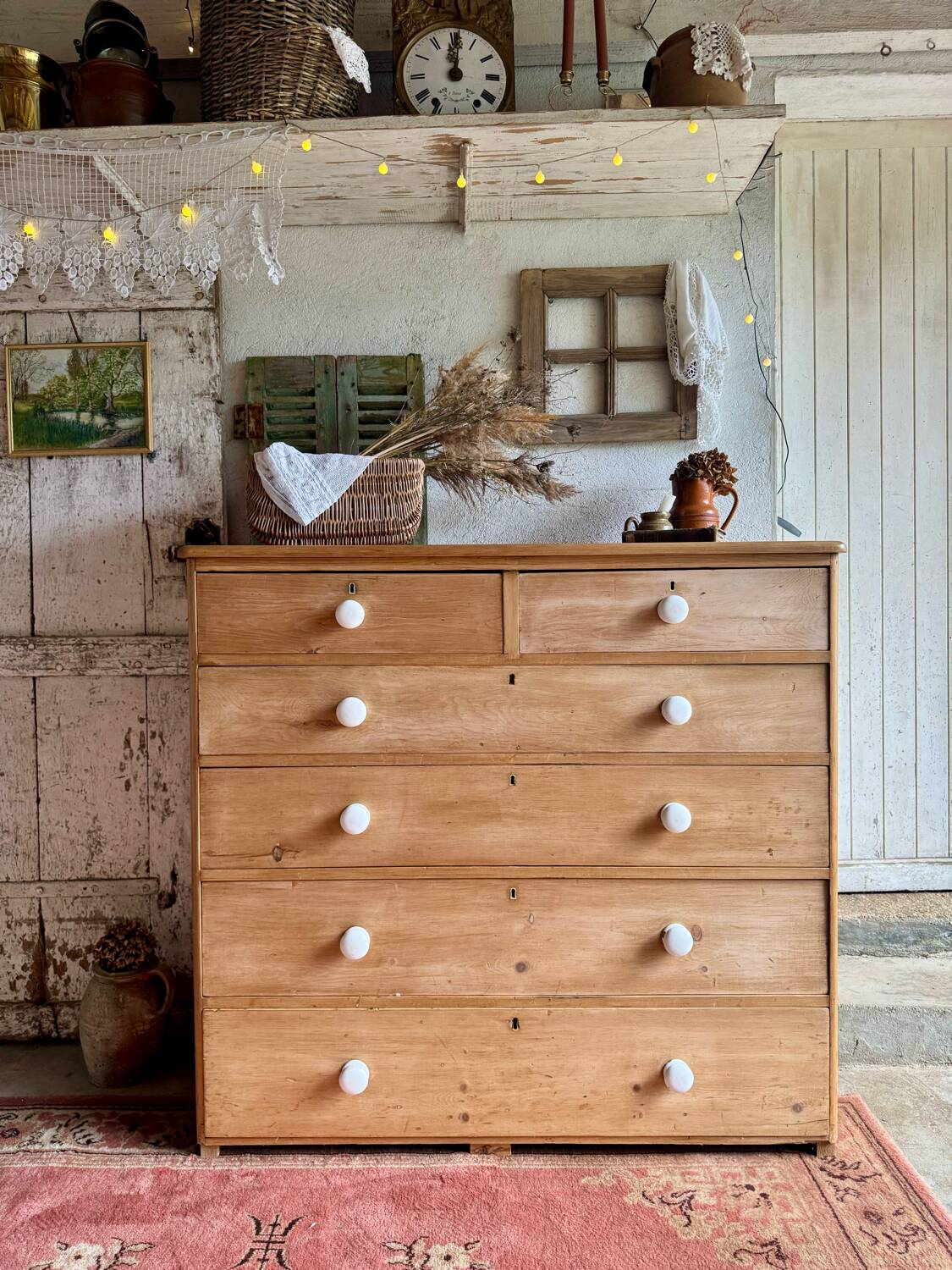 Large English chest of drawers