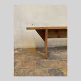 Old solid wood farmhouse bench