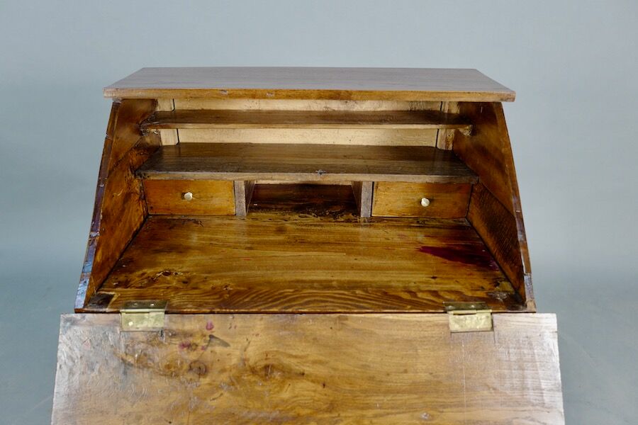 19th century natural wood sloping desk