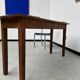 Small old console in solid oak, with spindle legs
