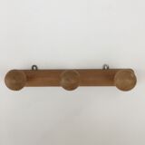 Vintage hook coat rack in solid wood