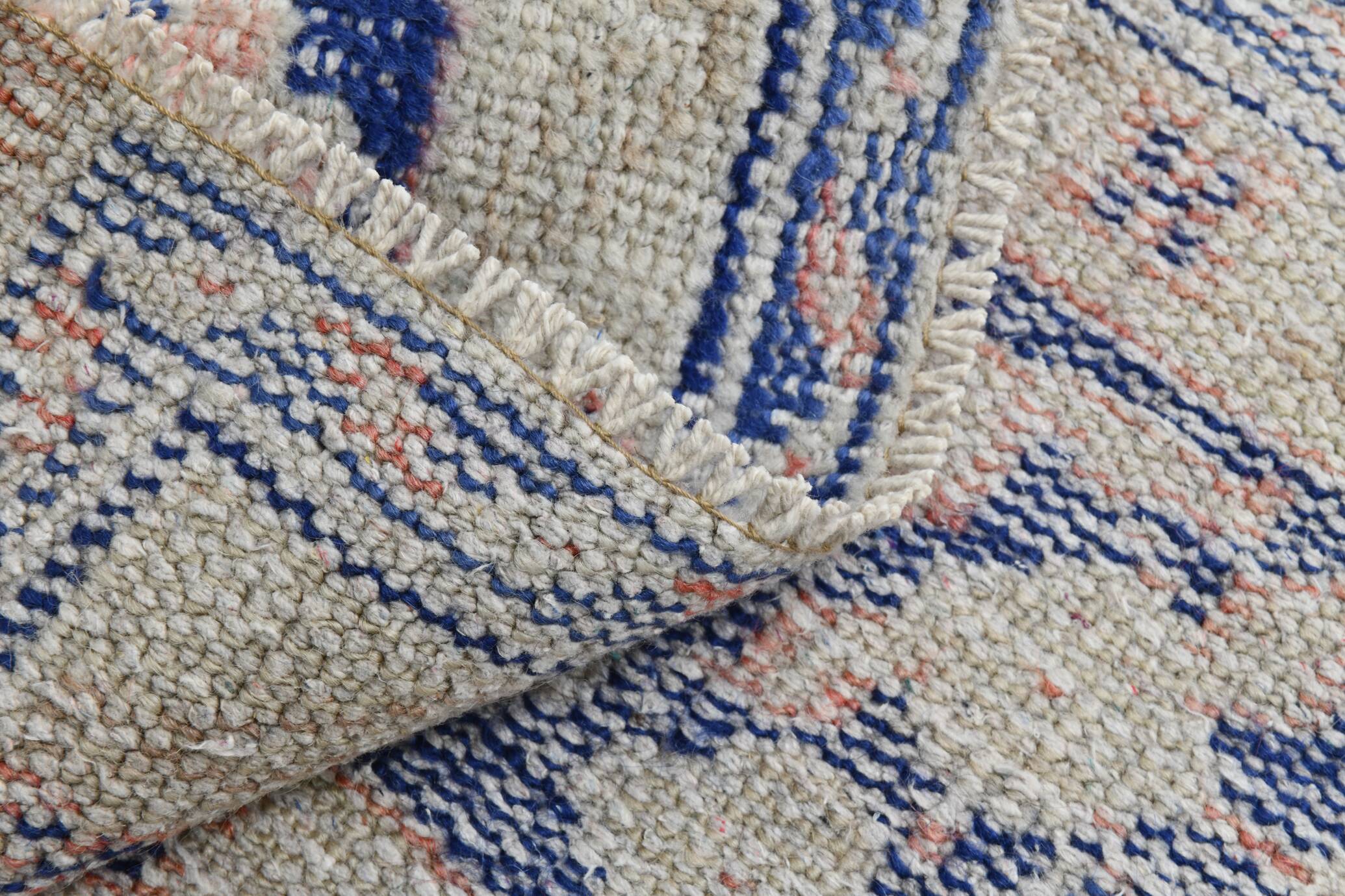 9x12 Pale Red & Blue Vintage Persian Rug, 275x353Cm