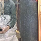 Reproduction of Fritz von Uhde's cat reader