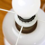 Pair of white ml1 table lamps by ingo maurer for m-design