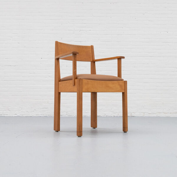 Fauteuil Art Déco hollandais en cuir