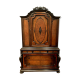 Buffet deux corps en placage d'acajou style Victorien XX siècle